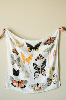 Clementine Kids Butterfly Collector swaddle styled in nursery