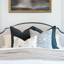 Chloe Floral Block Printed Pillow Cover | Blue