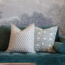 Mori Block Printed Pillow Cover | Sage Green
