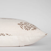 Solana Floral Block Printed Pillow Cover | Brown