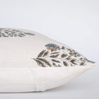 Briar Floral Block Printed Pillow Cover | Blue, Brown, Green