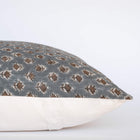 Aster Floral Block Printed Pillow Cover | Blue
