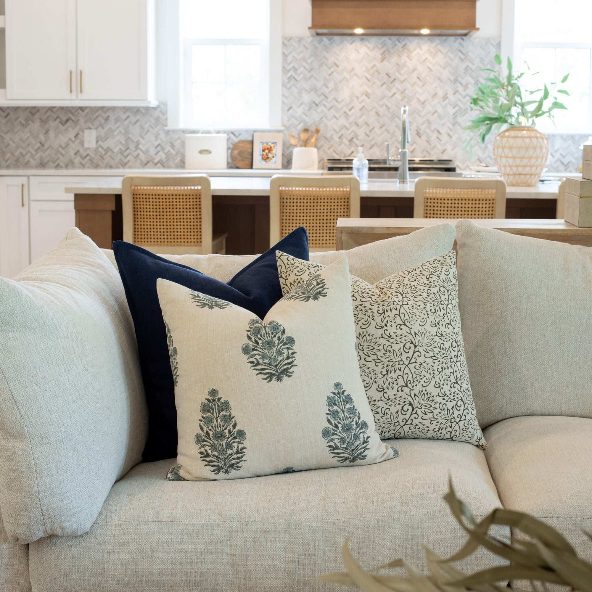 Noa Solid Pillow Cover | Blue