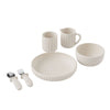 Henley Silicone Dinnerware Set with plate, bowl, cup, and cutlery
