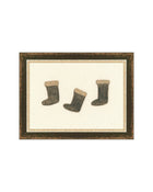 Holiday Stockings minimal Christmas art print, view 3