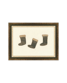 Holiday Stockings minimal Christmas art print, view 3