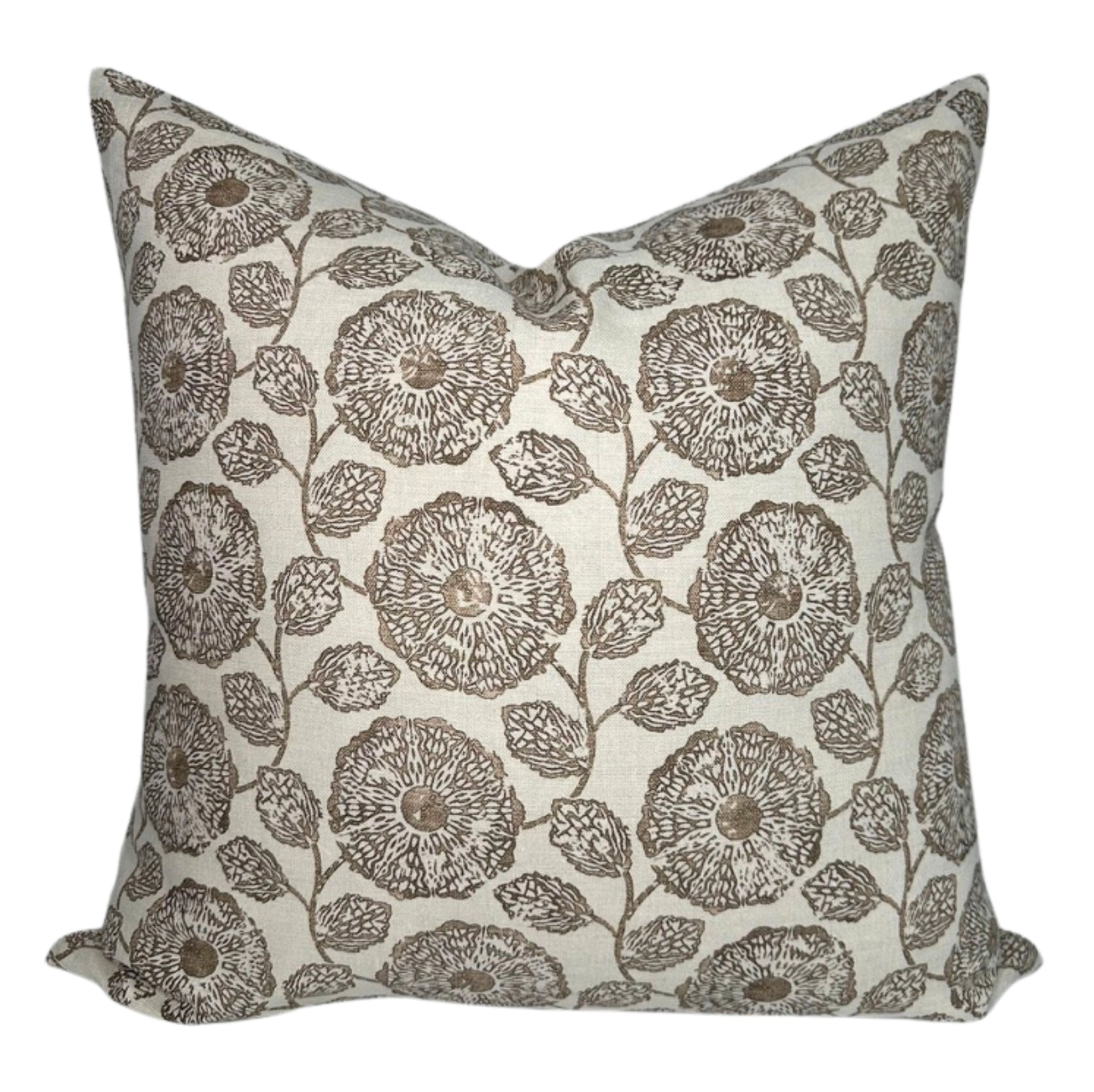 Freedia Pillow Cover in Sepia, Susan Connor Textiles