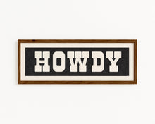 Framed HOWDY Sign Black & White Art Print