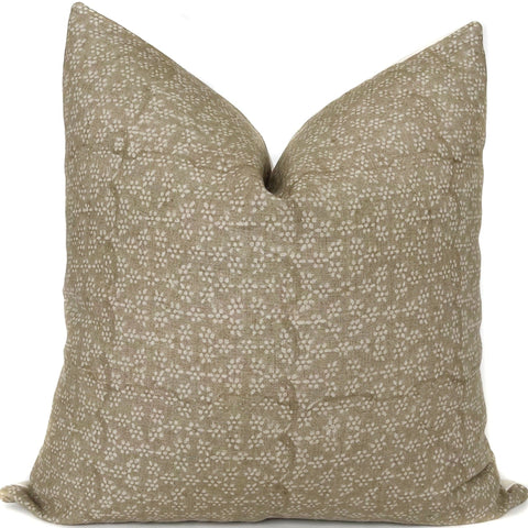 Dia Sand Floral Pillow Cover 