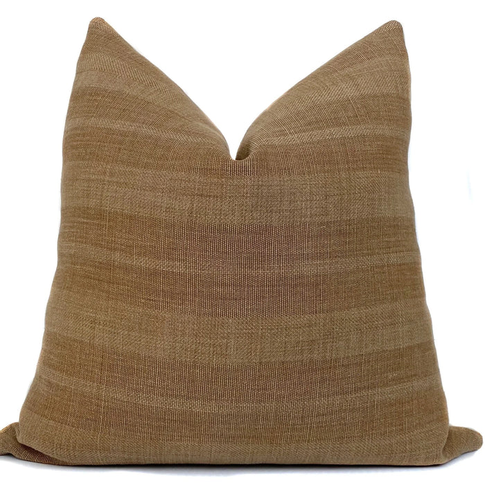 Dylan Designer Pillow Cover | Rust Heavyweight Linen