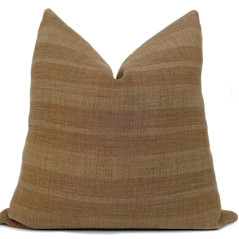 Dylan Designer Pillow Cover | Rust Heavyweight Linen