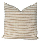 Ann Beige Woven Stripe Pillow Cover