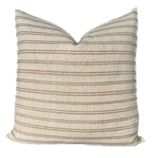 Ann Beige Woven Stripe Pillow Cover