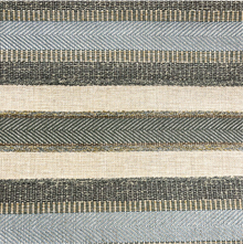 Alden Striped Aqua Woven Herringbone Pillow Cover – view 4