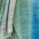 Lake Moss handwoven merino throw blanket in blue green – One Affirmation