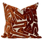 Henley Spice Velvet Abstract Pillow Cover