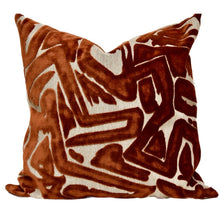 Henley Spice Velvet Abstract Pillow Cover