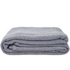 Herringbone weave cotton blanket folded neatly
