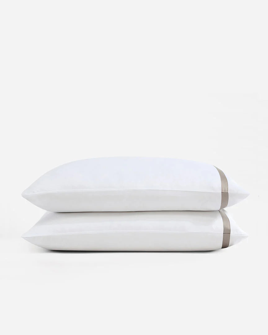 Eco-friendly bamboo pillowcase set with soft sheen and cooling texture