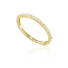 Francis Ring gold band with pave CZ stones