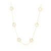 Adeline Clover Necklace with gold chain and mother-of-pearl pendant