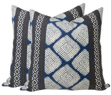 Austin Pillow Cover in Brown + Navy