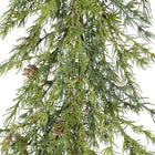 Natural-Looking Artificial Pine Garland with Pinecones