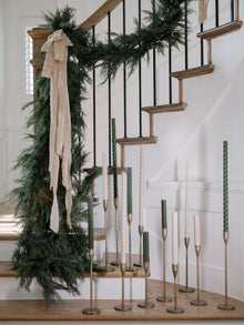 Indoor faux cedar garland with natural look