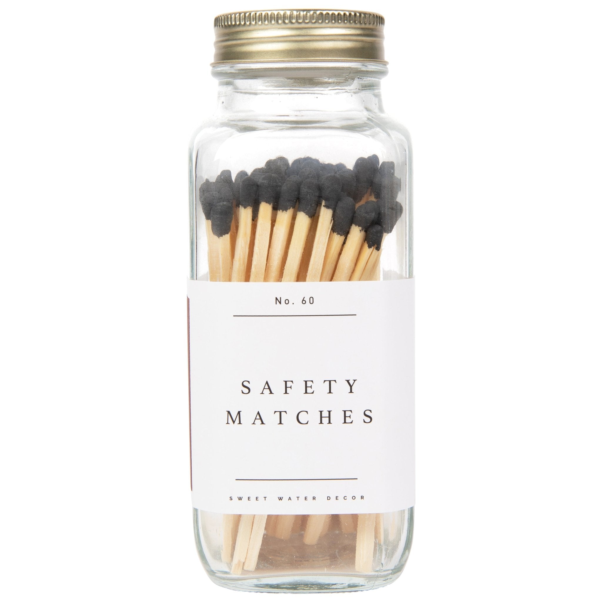 Black Tip Safety Matches – 60 Count, 3.75