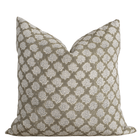 Fiora Floral Block Printed Pillow Cover | Olive Green