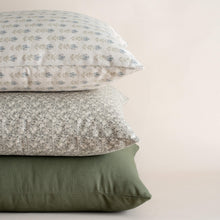 Green pillow set of three featuring the Sylvie pillow