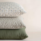 Green pillow set of three featuring the Leme olive pillow