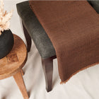 Hay Brown plush twill merino handwoven throw – One Affirmation