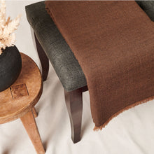 Hay Brown plush twill merino handwoven throw – One Affirmation