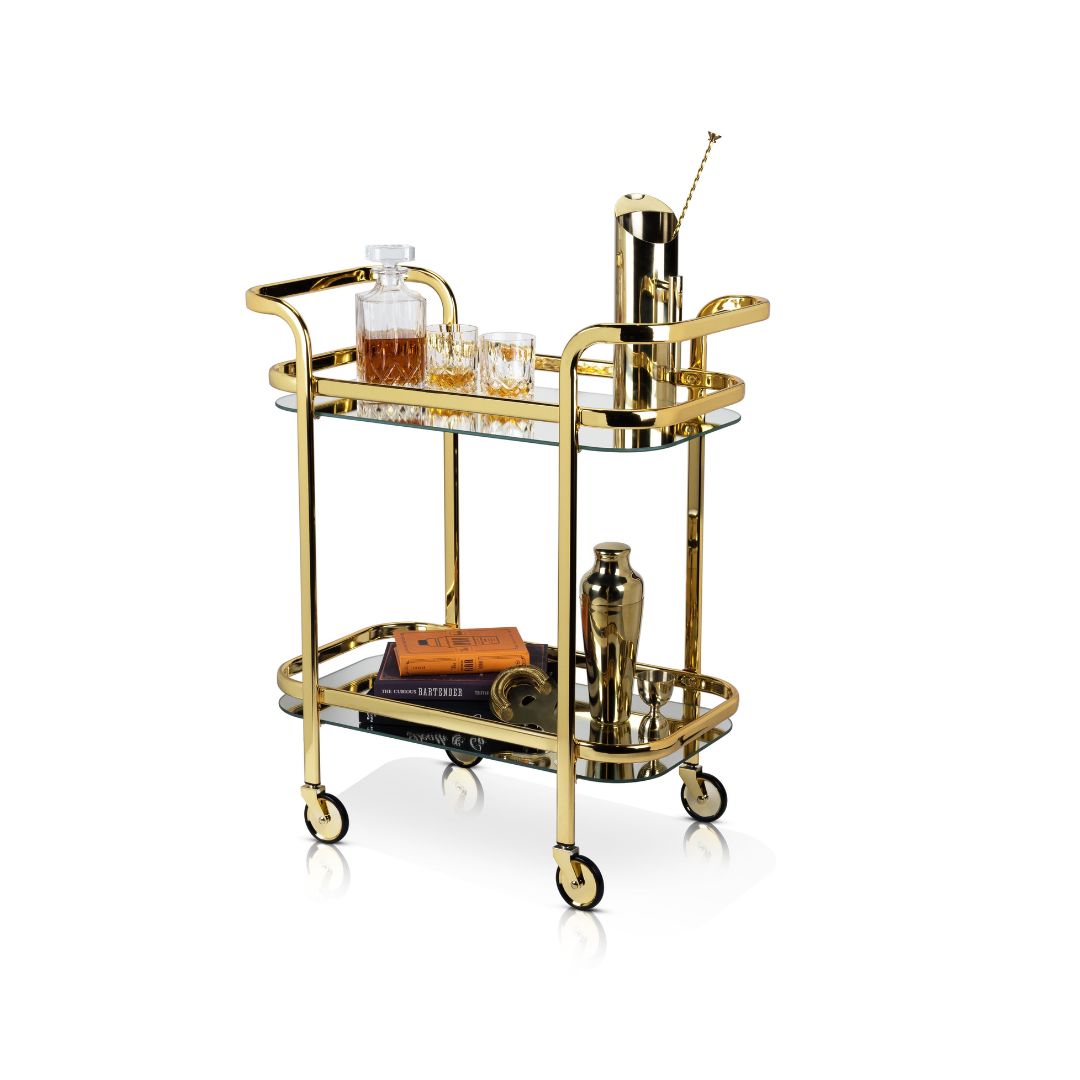 Antique Gold Bar Cart