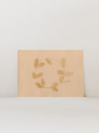 Holiday Watercolor Wreath gold leaf art print, view 4
