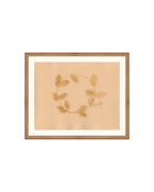 Holiday Watercolor Wreath gold leaf art print, view 2