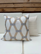 Algarve Gold and Silver Embroidered Hexagon Pillow Cover – view 3