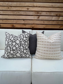 Ari Natural Beige Woven Stripe Pillow Cover – view 12
