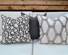 Algarve Gold and Silver Embroidered Hexagon Pillow Cover – view 9