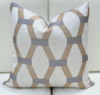 Algarve Gold and Silver Embroidered Hexagon Pillow Cover – view 10