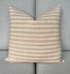 Ann Beige Woven Stripe Pillow Cover – view 7
