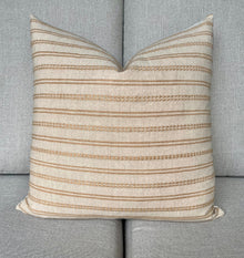 Ann Beige Woven Stripe Pillow Cover – view 7