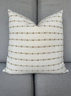 Ari Natural Beige Woven Stripe Pillow Cover – view 13
