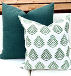 Hunter Green Textured Woven Pillow Cover – view 6