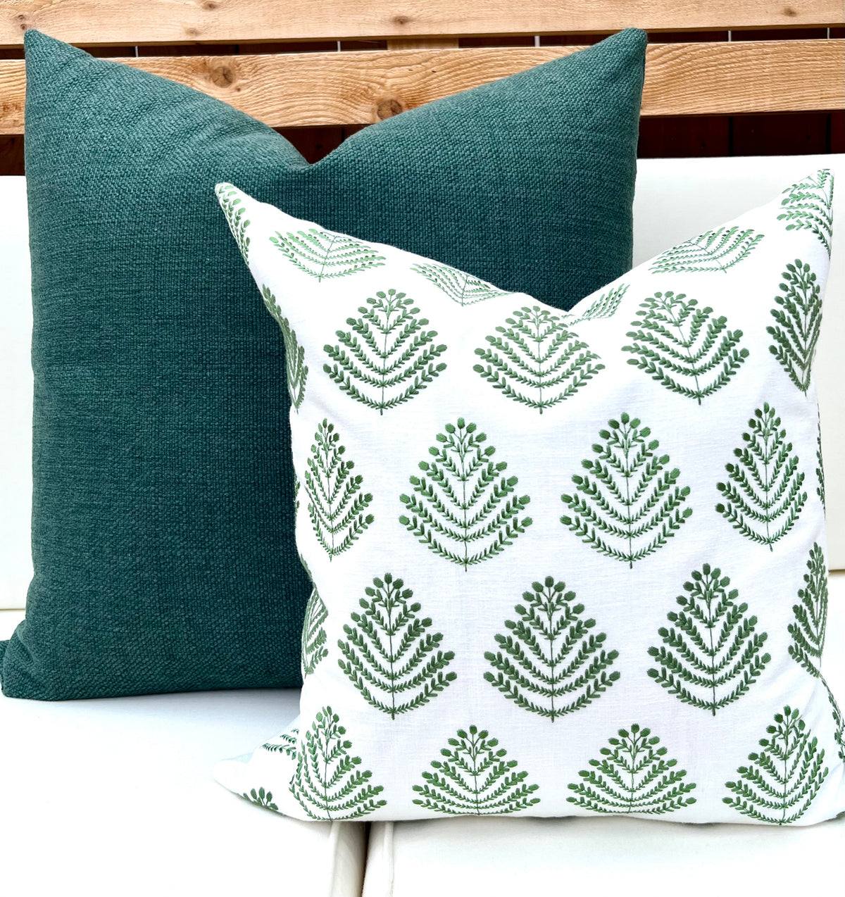 Hunter Green Textured Woven Pillow Cover – view 6
