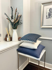 Grammichele Navy Honeycomb Velvet Pillow Cover – view 4