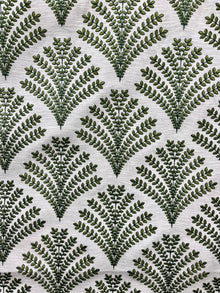 Olivia Green Fern Embroidered Pillow Cover – view 3