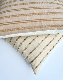 Ann Beige Woven Stripe Pillow Cover – view 6