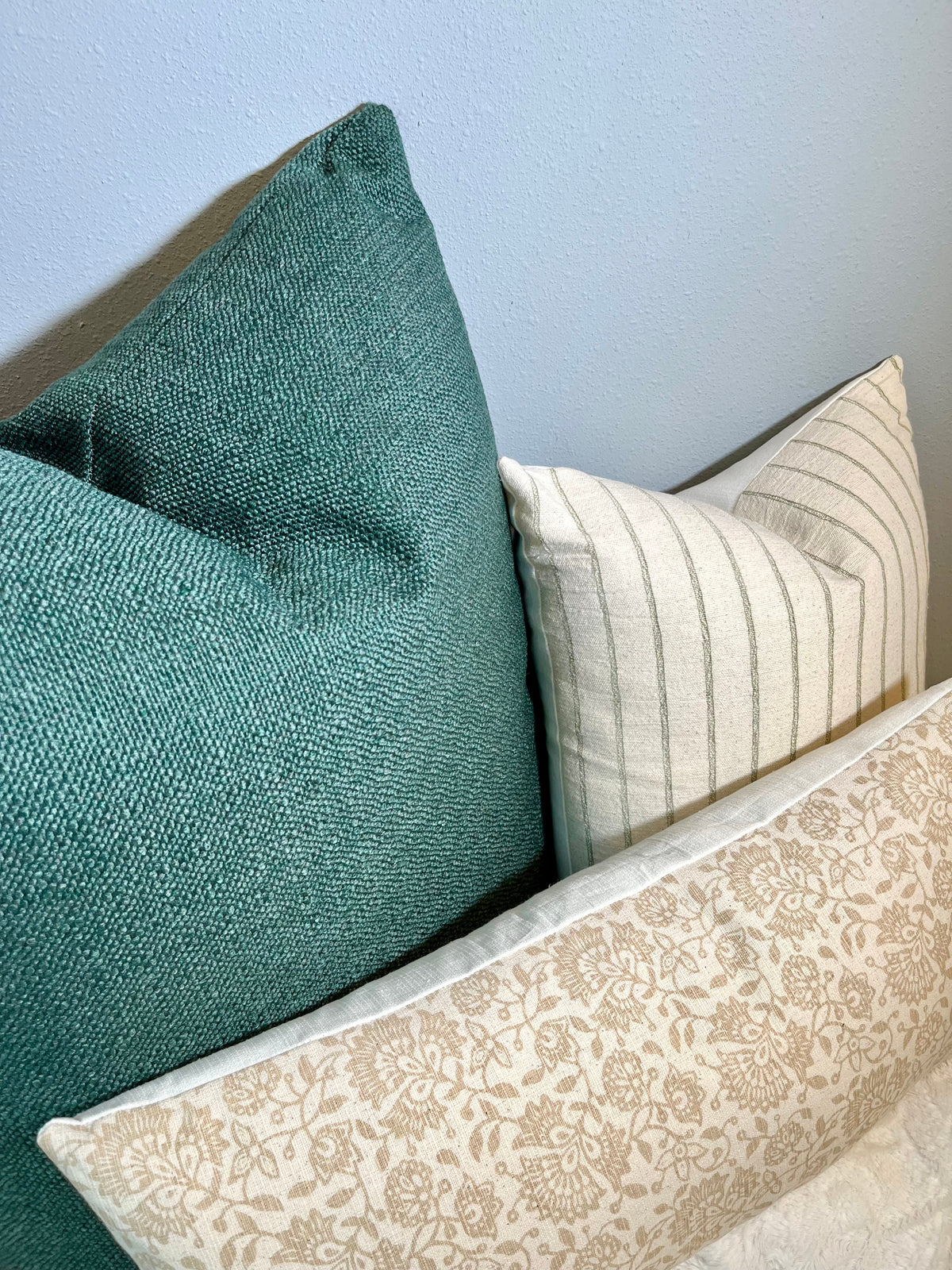 Hunter Green Textured Woven Pillow Cover – view 10
